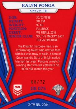 2023 NRL Traders Titanium - Gold Pearl Special #GS075 Kalyn Ponga Back